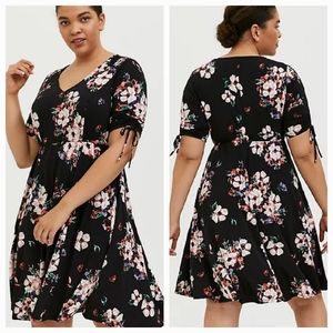 Torrid Black Floral Studio Knit Dress 4x